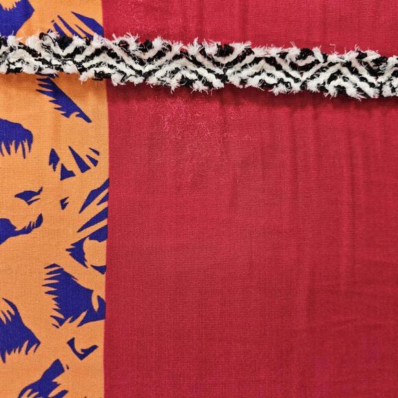 Y2K Vtg Save The Queen Italy Patchwork Knit Dress Multi Print Boho Small - Picture 11 of 11